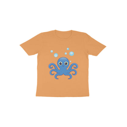 Toddler Half Sleeve Round Neck Tshirt – Cute octopus puraidoprints
