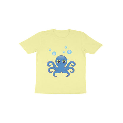 Toddler Half Sleeve Round Neck Tshirt – Cute octopus puraidoprints