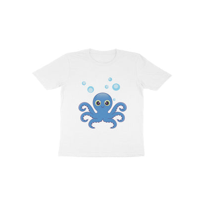 Toddler Half Sleeve Round Neck Tshirt – Cute octopus puraidoprints