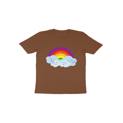 Toddler Half Sleeve Round Neck Tshirt –  Happy Cloud & Rainbow puraidoprints