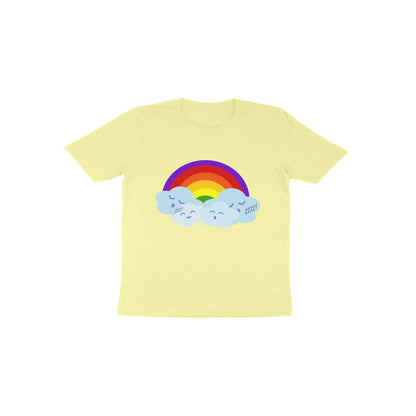 Toddler Half Sleeve Round Neck Tshirt –  Happy Cloud & Rainbow puraidoprints