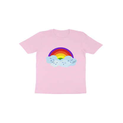 Toddler Half Sleeve Round Neck Tshirt –  Happy Cloud & Rainbow puraidoprints