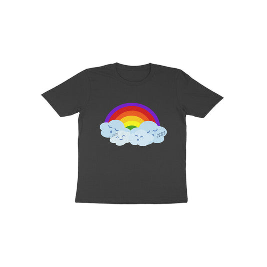 Toddler Half Sleeve Round Neck Tshirt –  Happy Cloud & Rainbow puraidoprints