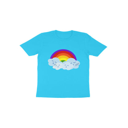 Toddler Half Sleeve Round Neck Tshirt –  Happy Cloud & Rainbow puraidoprints
