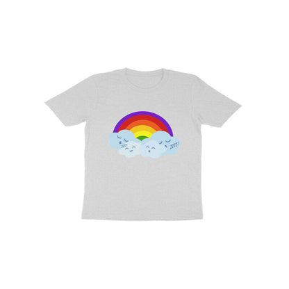 Toddler Half Sleeve Round Neck Tshirt –  Happy Cloud & Rainbow puraidoprints