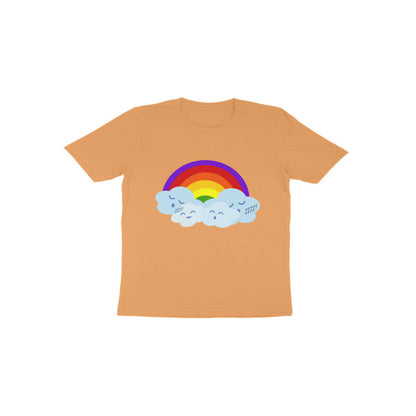 Toddler Half Sleeve Round Neck Tshirt –  Happy Cloud & Rainbow puraidoprints