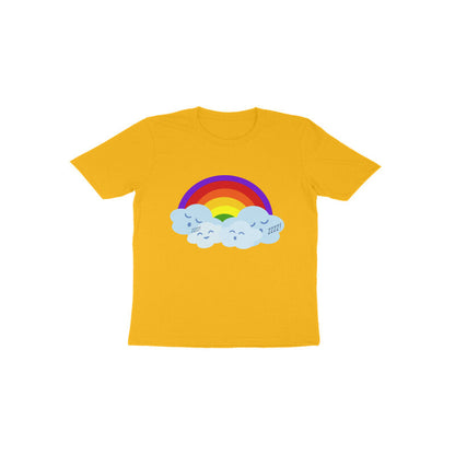 Toddler Half Sleeve Round Neck Tshirt –  Happy Cloud & Rainbow puraidoprints