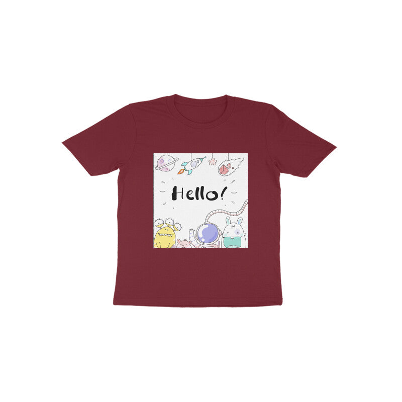 Toddler Half Sleeve Round Neck Tshirt – Hello Cartoons puraidoprints