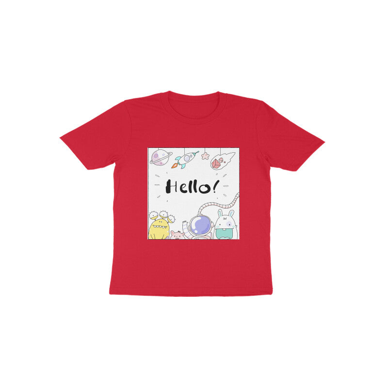 Toddler Half Sleeve Round Neck Tshirt – Hello Cartoons puraidoprints