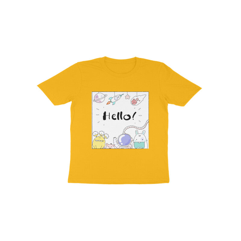 Toddler Half Sleeve Round Neck Tshirt – Hello Cartoons puraidoprints