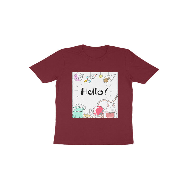 Toddler Half Sleeve Round Neck Tshirt – Hello Cartoons puraidoprints