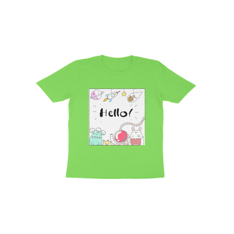 Toddler Half Sleeve Round Neck Tshirt – Hello Cartoons puraidoprints