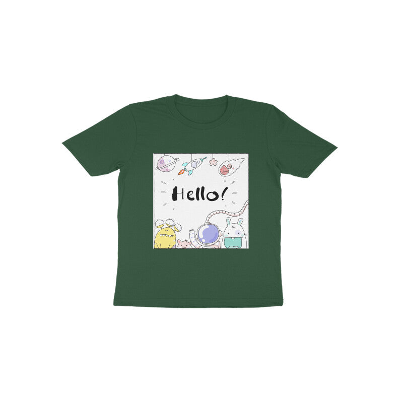 Toddler Half Sleeve Round Neck Tshirt – Hello Cartoons puraidoprints
