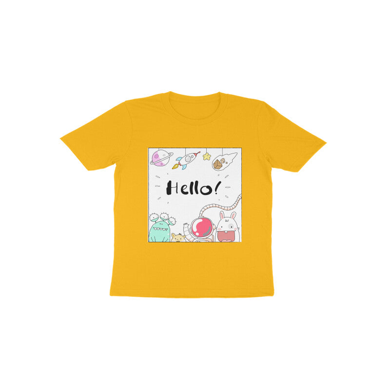 Toddler Half Sleeve Round Neck Tshirt – Hello Cartoons puraidoprints