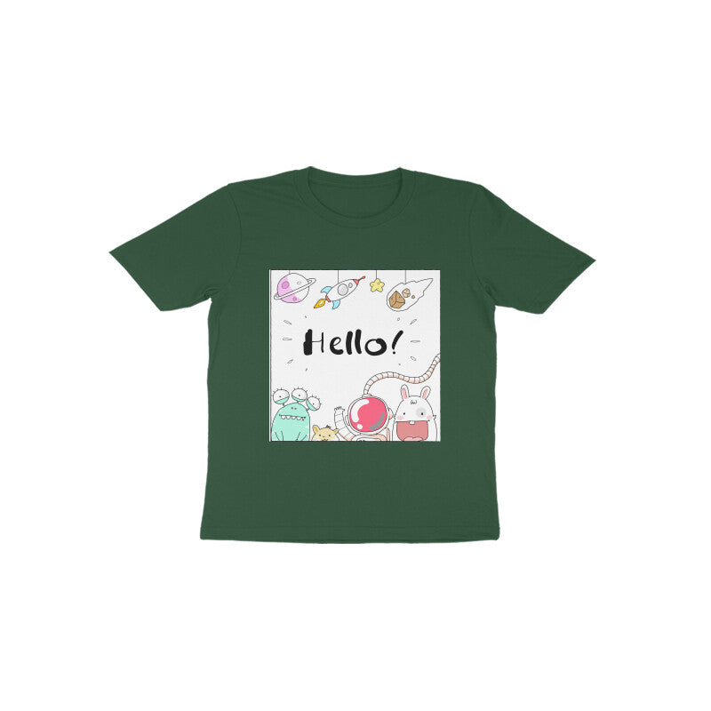 Toddler Half Sleeve Round Neck Tshirt – Hello Cartoons puraidoprints