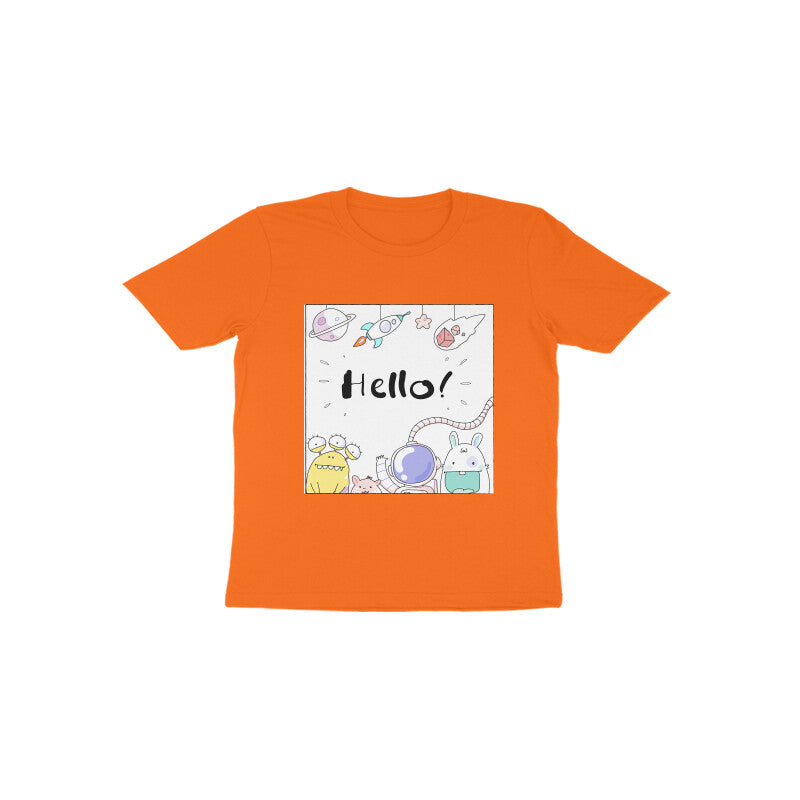Toddler Half Sleeve Round Neck Tshirt – Hello Cartoons puraidoprints