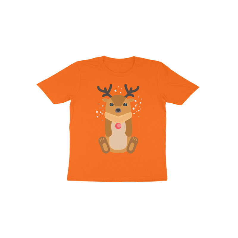 Toddler Half Sleeve Round Neck Tshirt – Reindeer puraidoprints