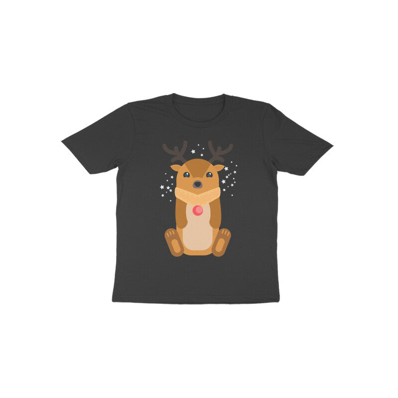 Toddler Half Sleeve Round Neck Tshirt – Reindeer puraidoprints