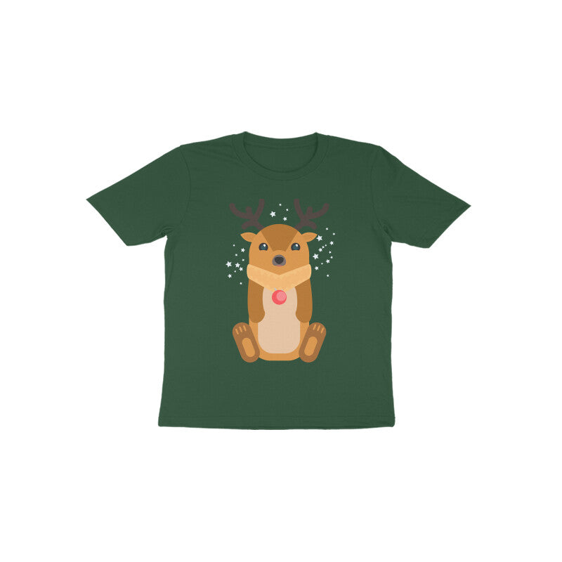 Toddler Half Sleeve Round Neck Tshirt – Reindeer puraidoprints