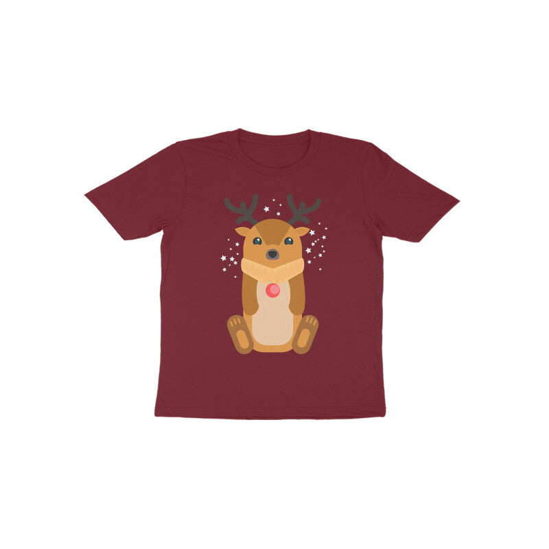 Toddler Half Sleeve Round Neck Tshirt – Reindeer puraidoprints