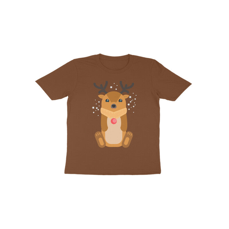 Toddler Half Sleeve Round Neck Tshirt – Reindeer puraidoprints