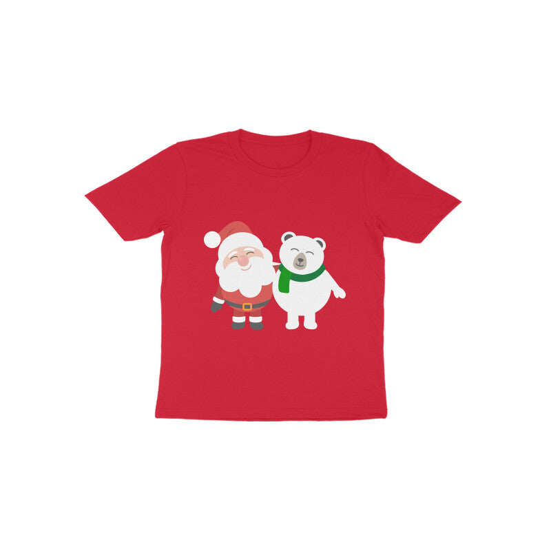 Toddler Half Sleeve Round Neck Tshirt – Santa & Panda puraidoprints