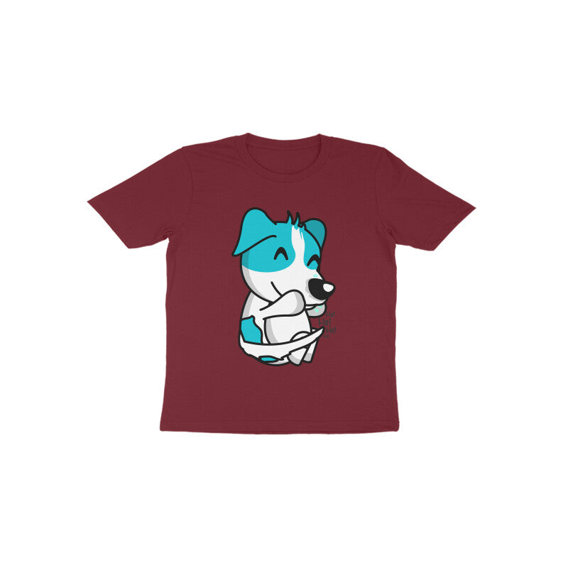 Toddler Half Sleeve Round Neck Tshirt – Smiling Dog puraidoprints
