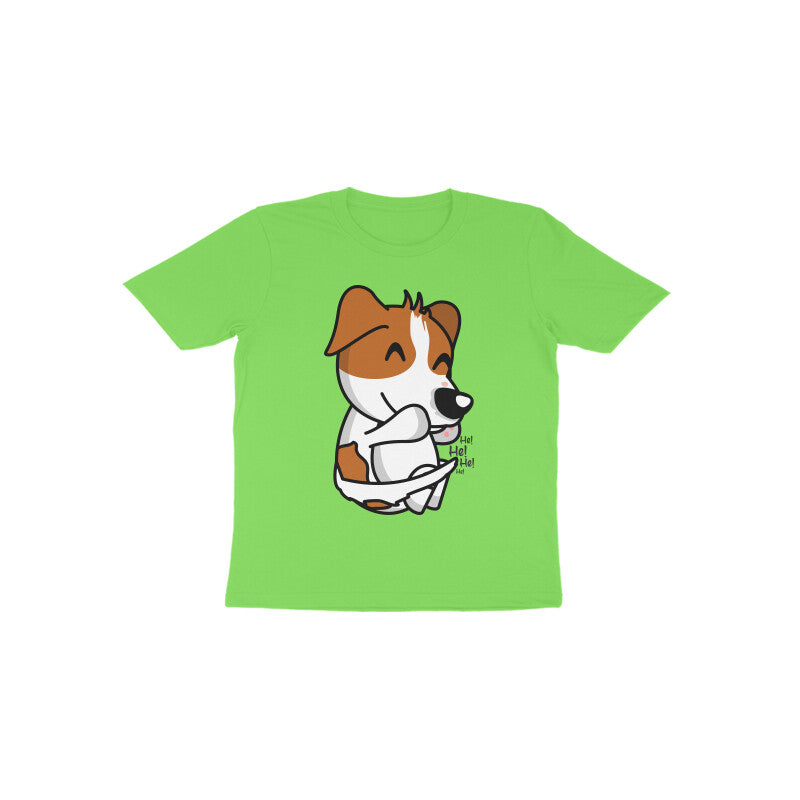 Toddler Half Sleeve Round Neck Tshirt – Smiling Dog puraidoprints