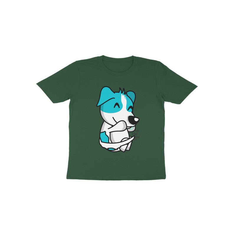 Toddler Half Sleeve Round Neck Tshirt – Smiling Dog puraidoprints