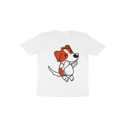 Toddler Half Sleeve Round Neck Tshirt – Smiling Jumping Dog puraidoprints