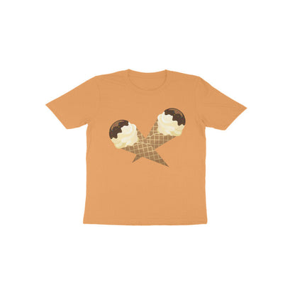 Toddler Half Sleeve Round Neck Tshirt –  Sweet Yummy Cone Icecream puraidoprints