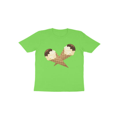 Toddler Half Sleeve Round Neck Tshirt –  Sweet Yummy Cone Icecream puraidoprints