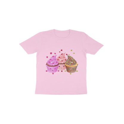 Toddler Half Sleeve Round Neck Tshirt –  Sweet Yummy cream cup cake puraidoprints