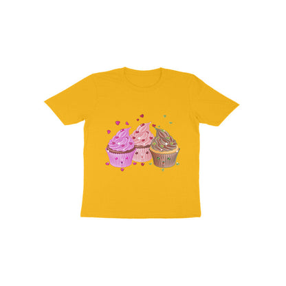 Toddler Half Sleeve Round Neck Tshirt –  Sweet Yummy cream cup cake puraidoprints