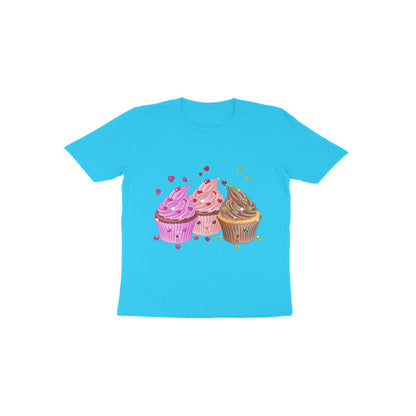 Toddler Half Sleeve Round Neck Tshirt –  Sweet Yummy cream cup cake puraidoprints