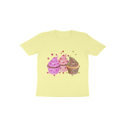 Toddler Half Sleeve Round Neck Tshirt –  Sweet Yummy cream cup cake puraidoprints