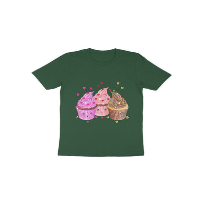 Toddler Half Sleeve Round Neck Tshirt –  Sweet Yummy cream cup cake puraidoprints
