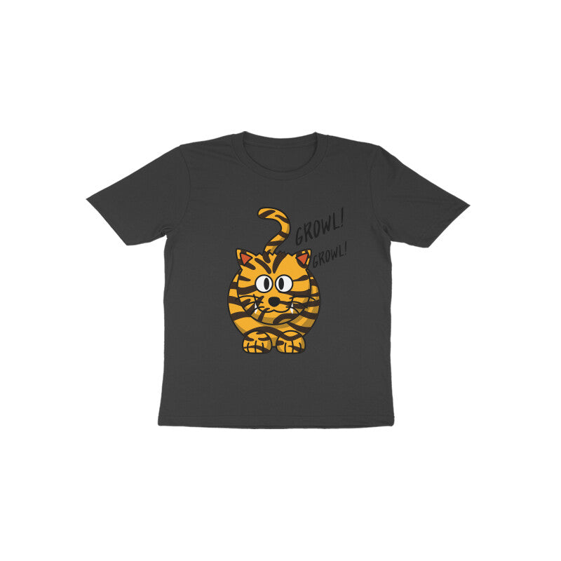 Toddler Half Sleeve Round Neck Tshirt - Tiger Roar puraidoprints