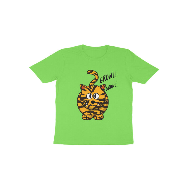 Toddler Half Sleeve Round Neck Tshirt - Tiger Roar puraidoprints