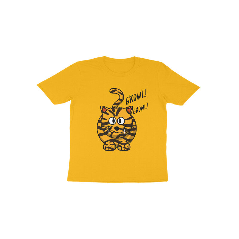 Toddler Half Sleeve Round Neck Tshirt - Tiger Roar puraidoprints