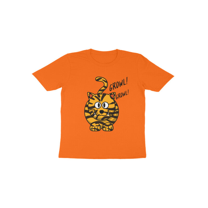 Toddler Half Sleeve Round Neck Tshirt - Tiger Roar puraidoprints