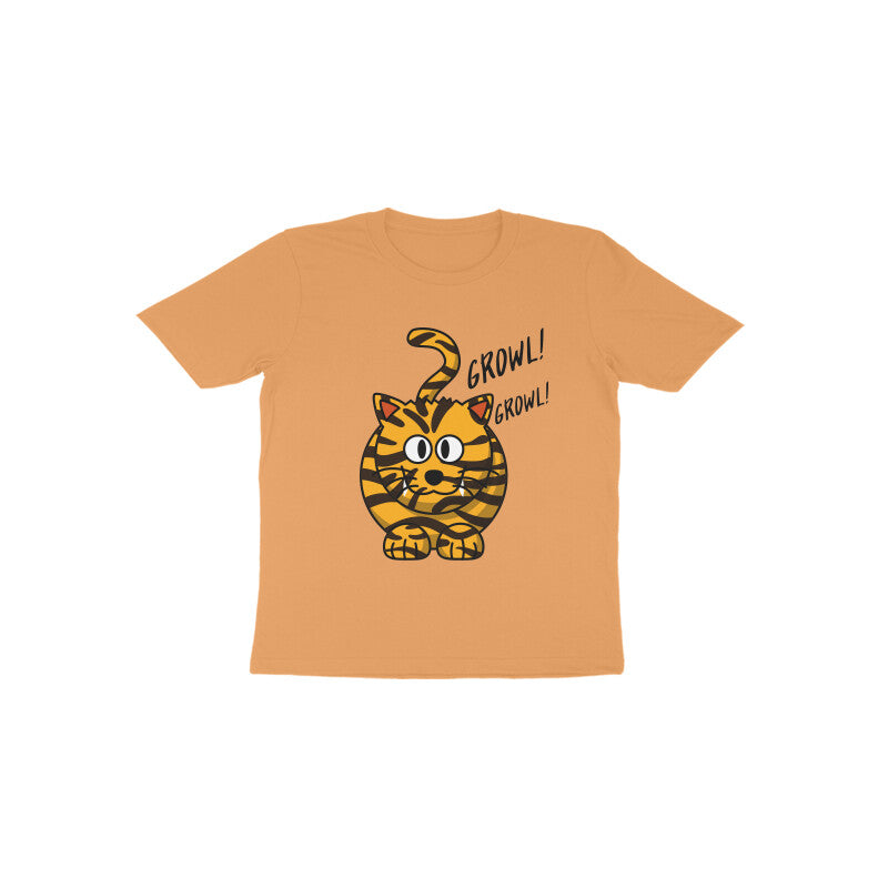 Toddler Half Sleeve Round Neck Tshirt - Tiger Roar puraidoprints