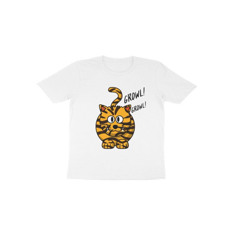 Toddler Half Sleeve Round Neck Tshirt - Tiger Roar puraidoprints