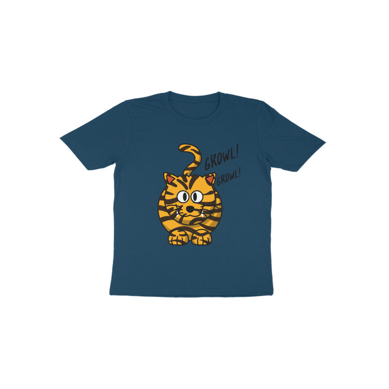 Toddler Half Sleeve Round Neck Tshirt - Tiger Roar puraidoprints