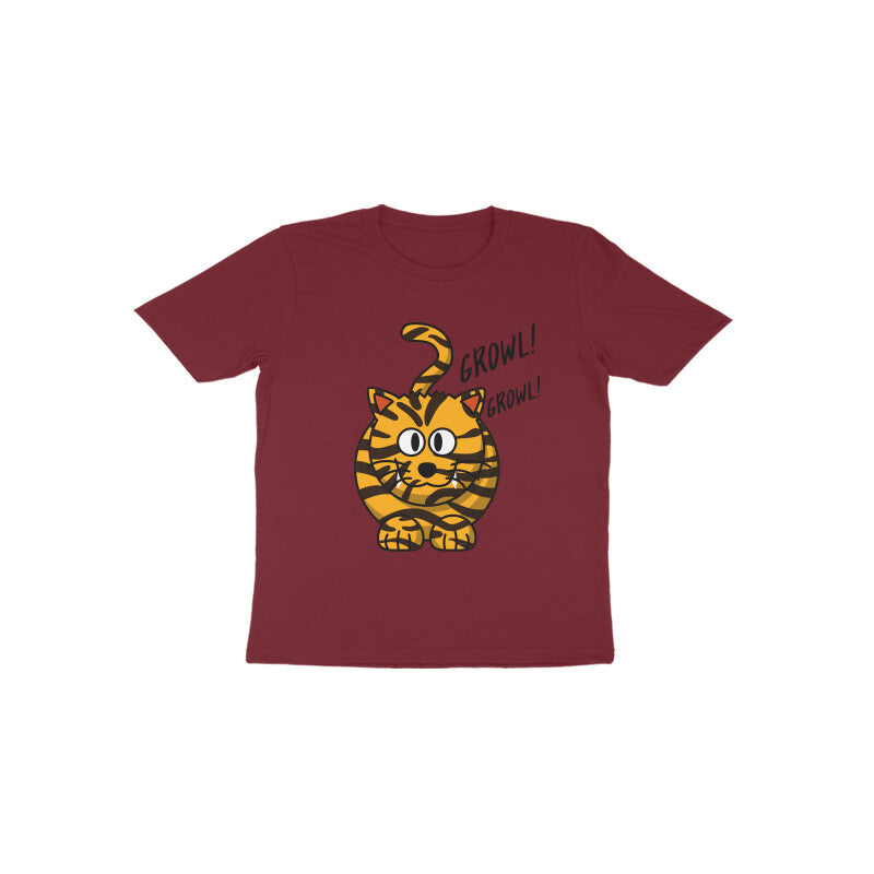 Toddler Half Sleeve Round Neck Tshirt - Tiger Roar puraidoprints