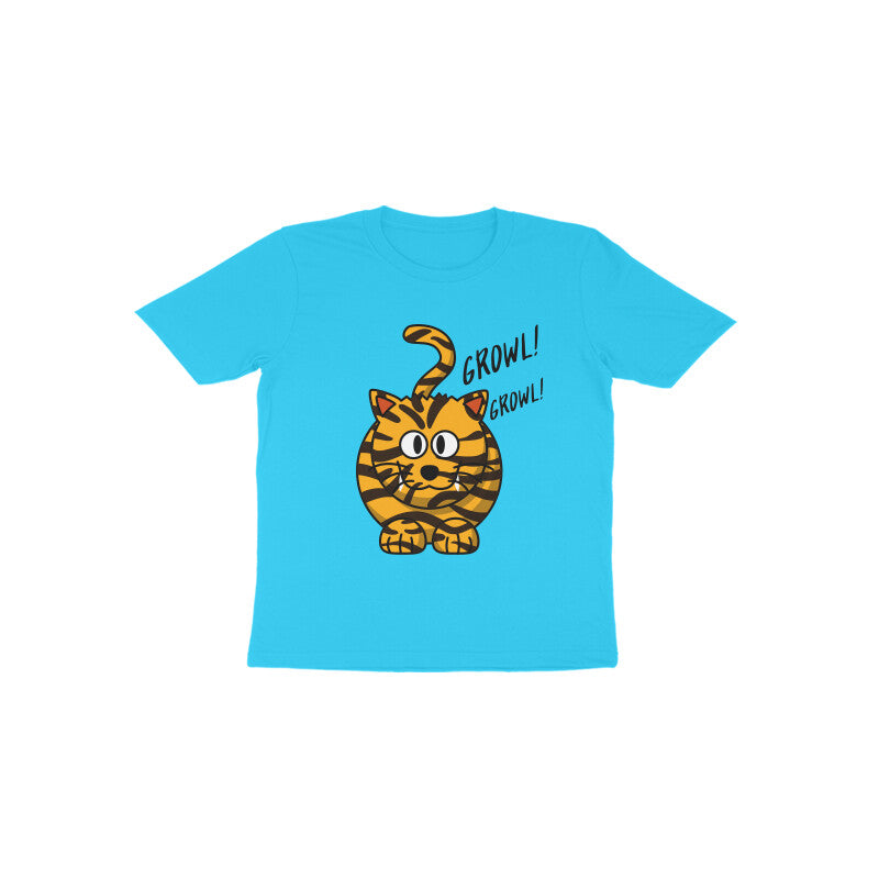Toddler Half Sleeve Round Neck Tshirt - Tiger Roar puraidoprints