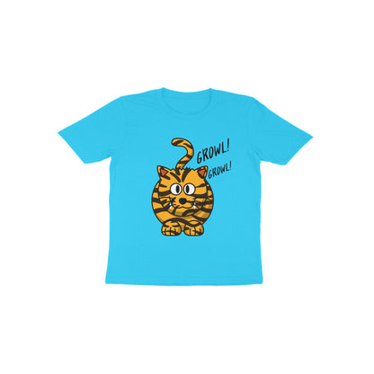 Toddler Half Sleeve Round Neck Tshirt - Tiger Roar puraidoprints