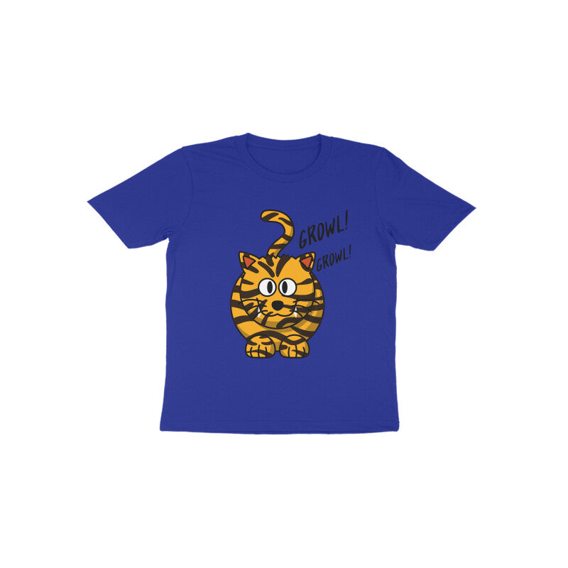 Toddler Half Sleeve Round Neck Tshirt - Tiger Roar puraidoprints