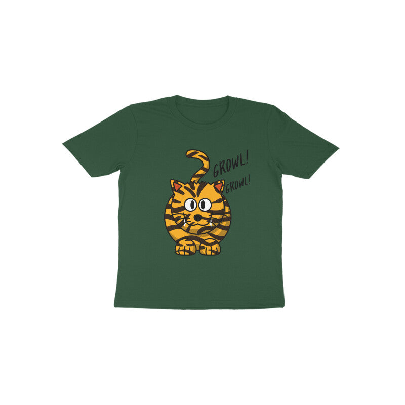Toddler Half Sleeve Round Neck Tshirt - Tiger Roar puraidoprints