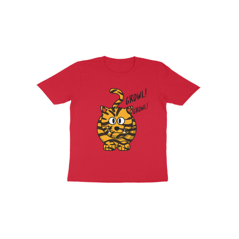 Toddler Half Sleeve Round Neck Tshirt - Tiger Roar puraidoprints
